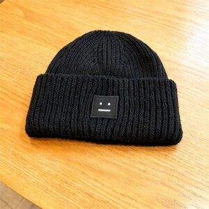 Acne Black Knit Beanie